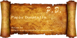 Papiu Donatella névjegykártya